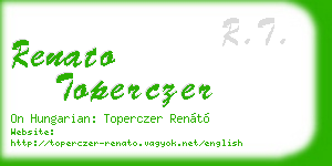 renato toperczer business card