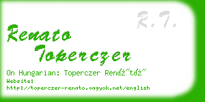 renato toperczer business card